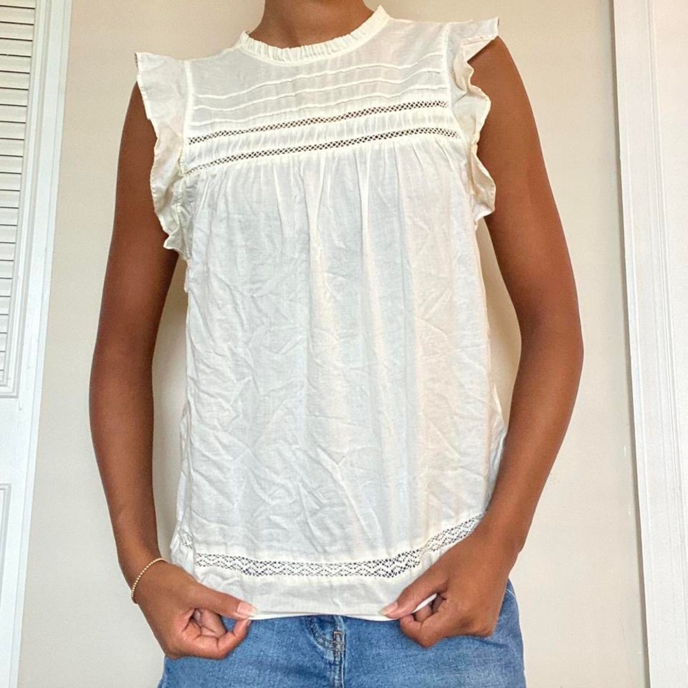 old navy natural colored blouse